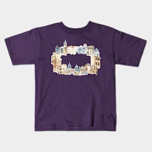 Mediterranean City Building Kids T-Shirt